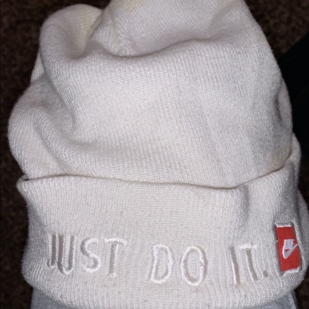 White Nike Beanie